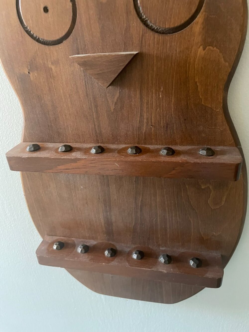 Wooden Owl Sewing / Thread Spool Wall Rack - Picture 4 of 5